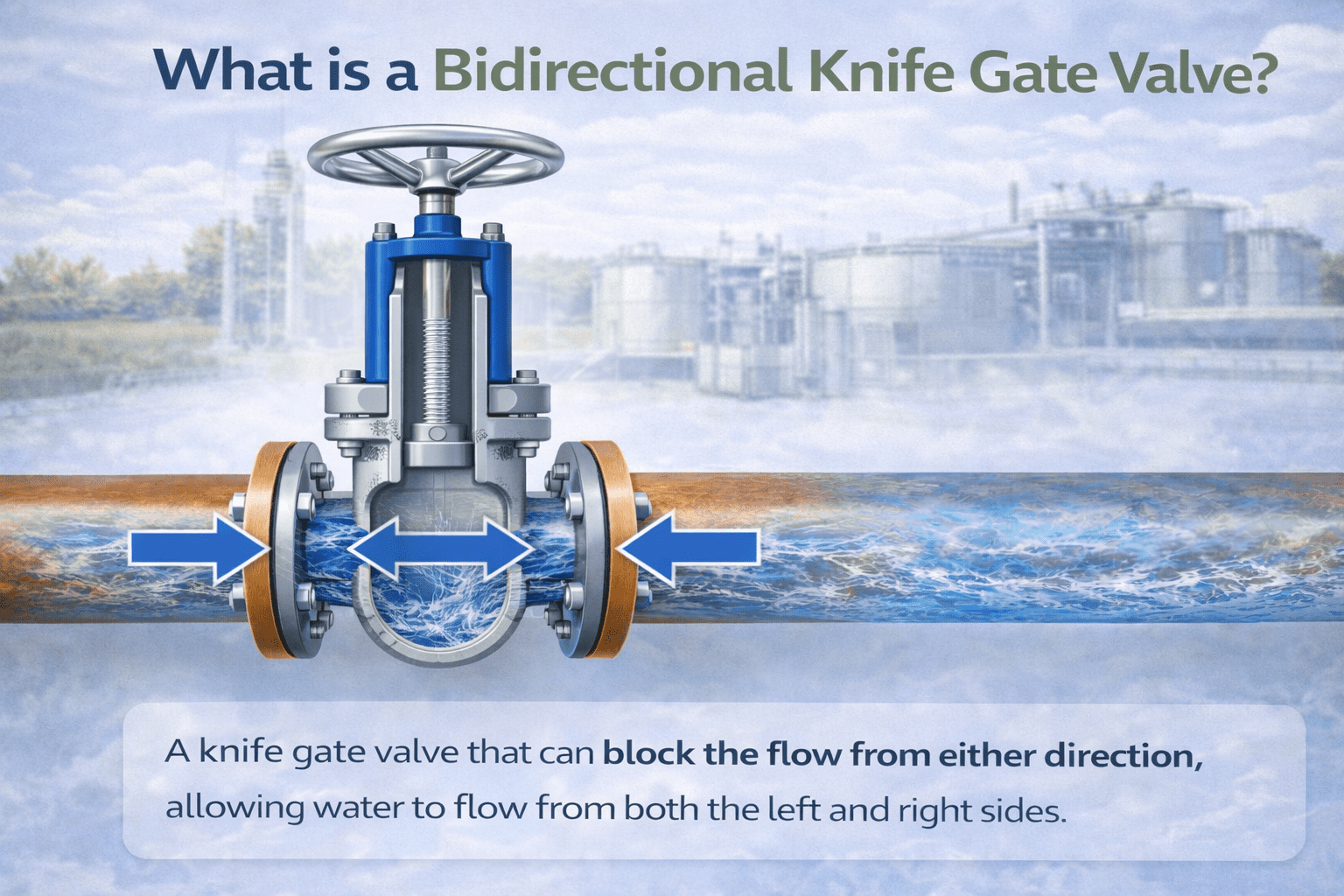 Bidirectional knife gate valve 