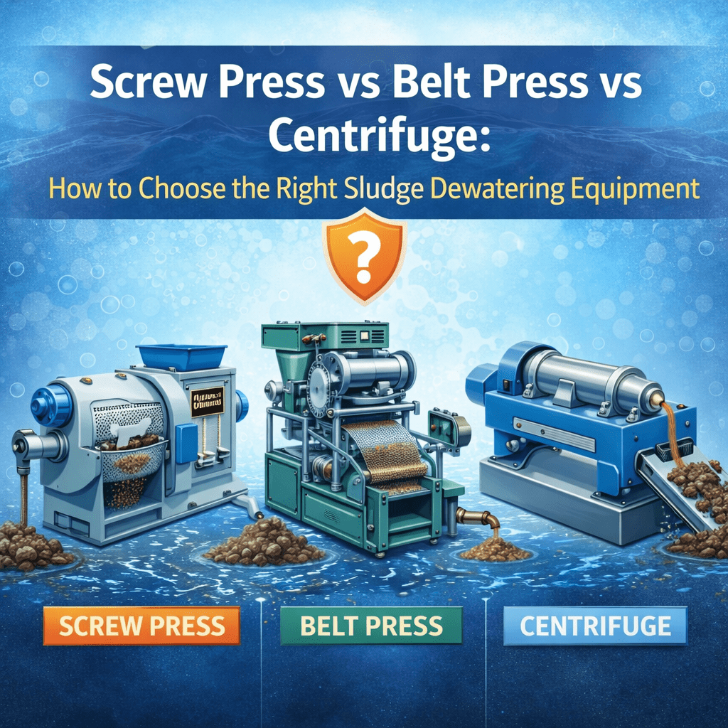 Screw Press vs Belt Press vs Centrifuge