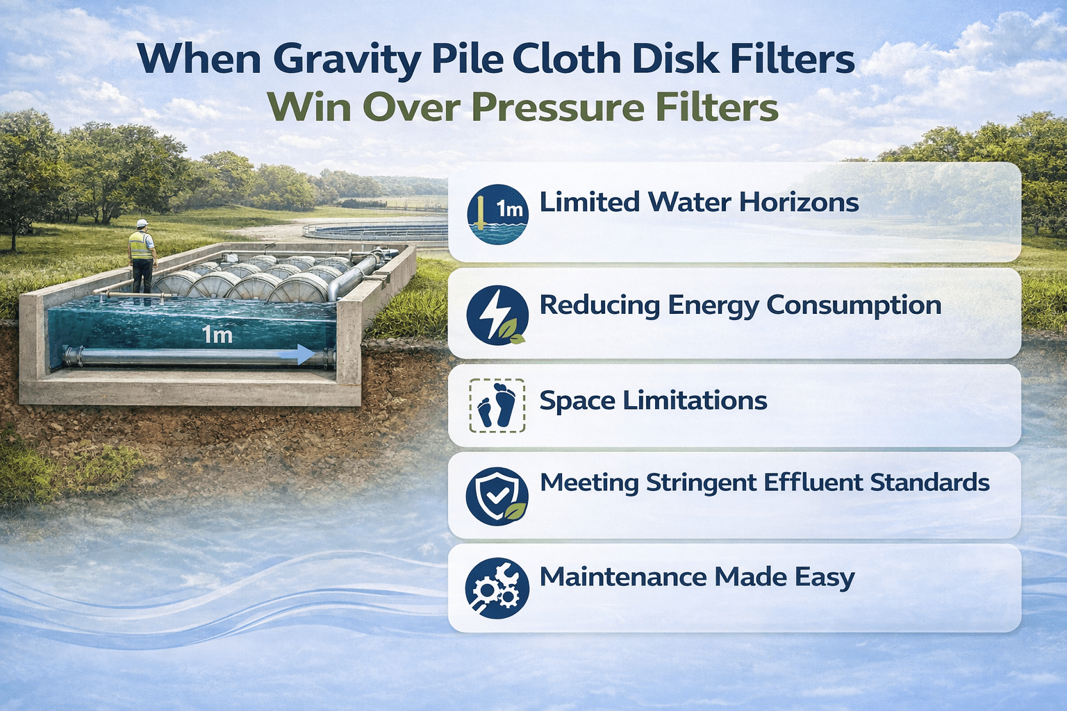 Low Headloss Filtration For Retrofit Projects