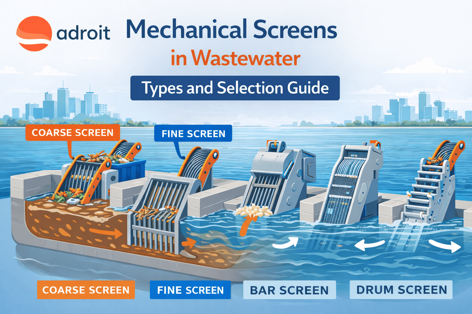 Mechanical Screens in Wastewater: Types and Selection Guide